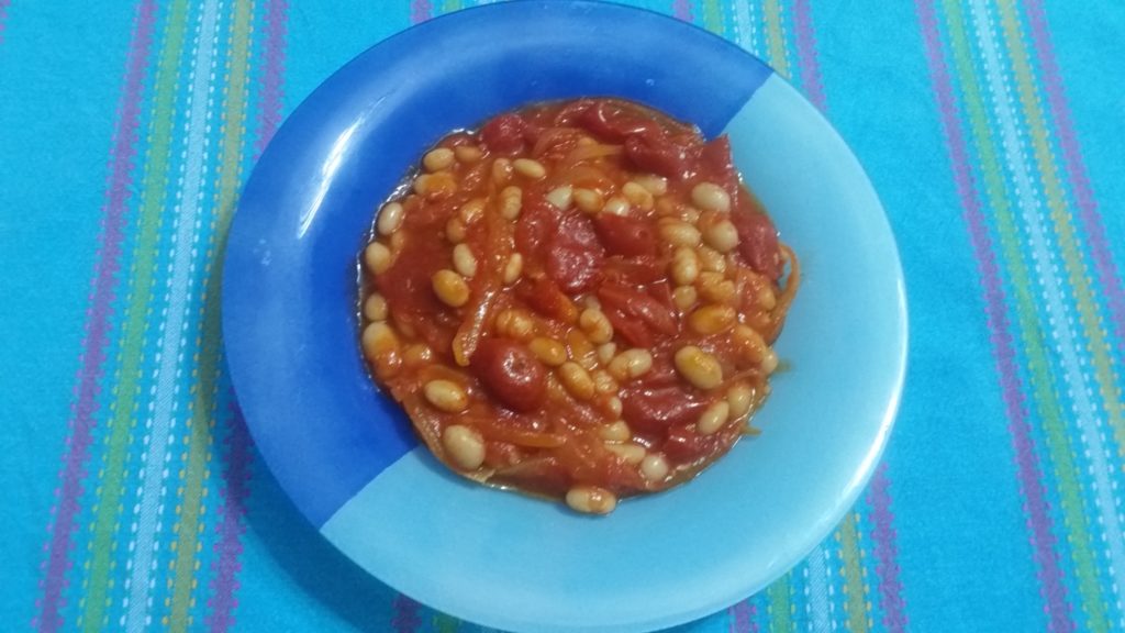 Fagioli pomodorini e cipolle