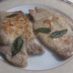 Scaloppine di arista al vino bianco e salvia