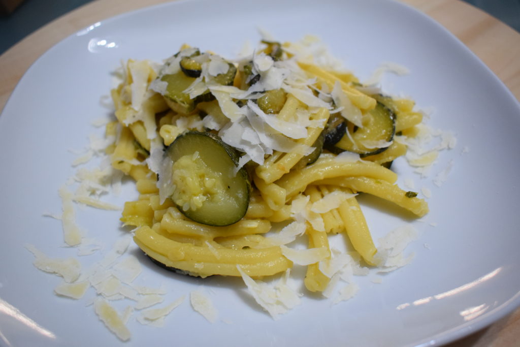 casarecce con le zucchine fritte