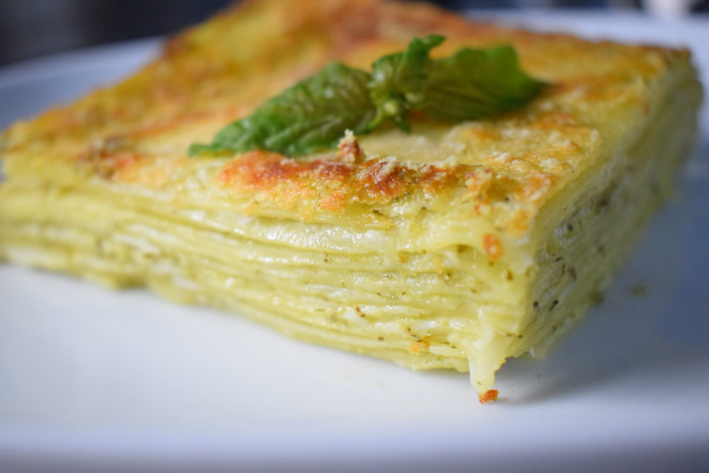 Lasagne al pesto e besciamella