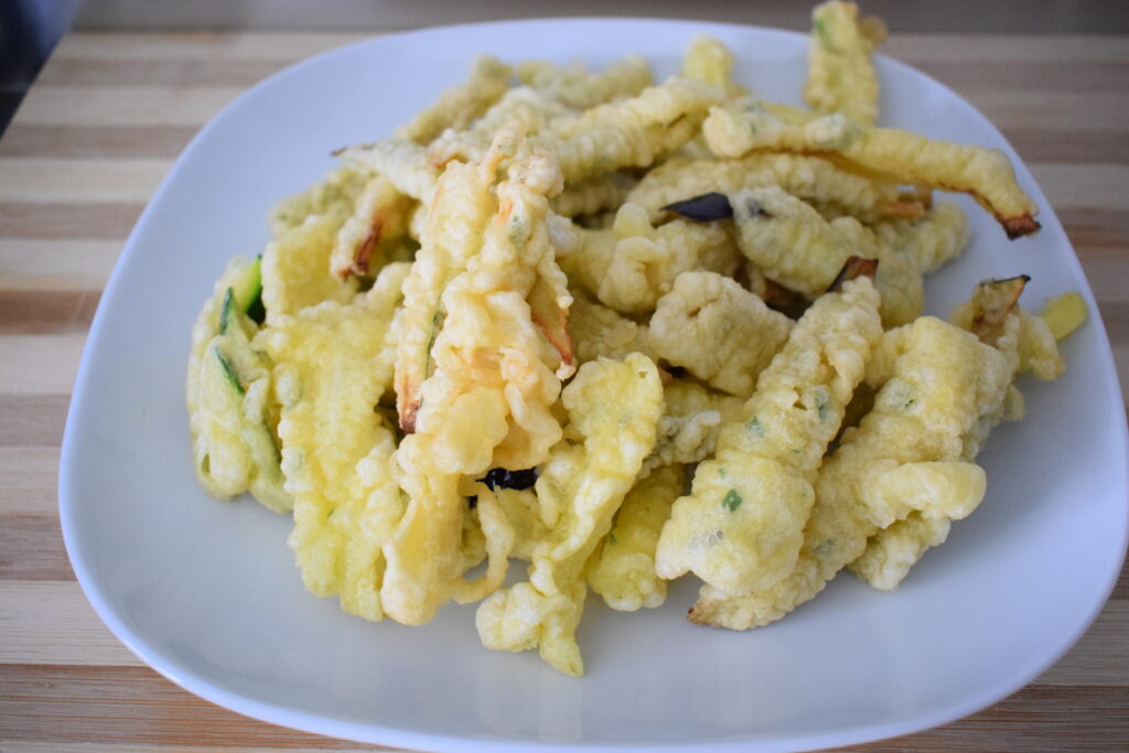 Melanzane e zucchine in pastella